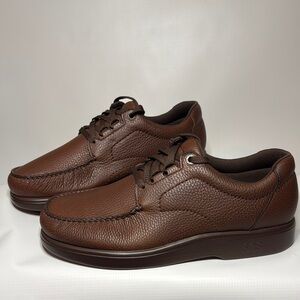 SAS “Bout Time” Leather Men's Shoes in color Mulch